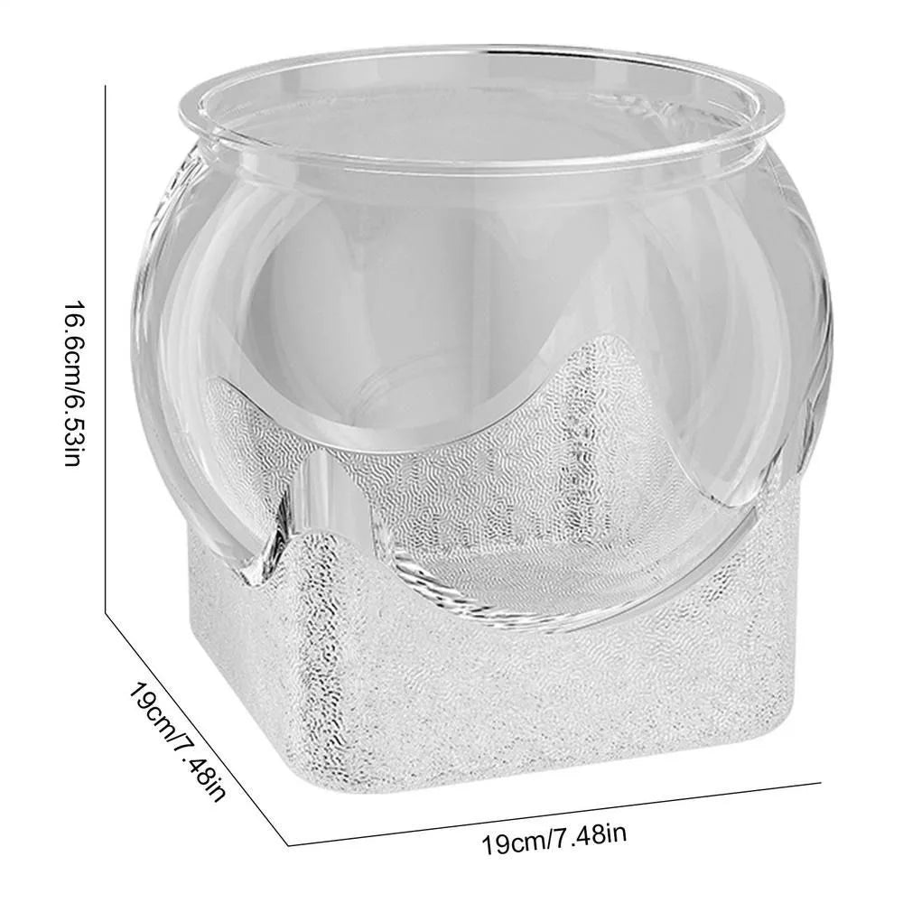 Clear Fish Tank Resistant Falling Round Desktop Aquarium Multifunctional Durable Ornamental Fish Decor