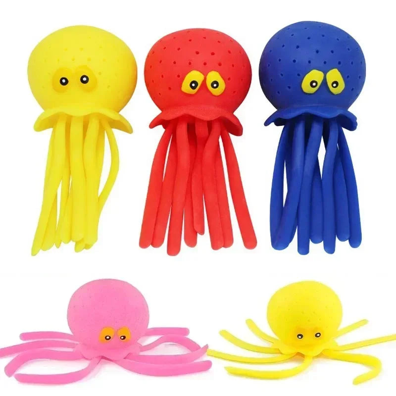 1/4pc Baby Bath Toys Sponge Water Absorbing Octopus Squeezing Stress Relief Toy Summer Swimming Play Water Bath Toy for Children
