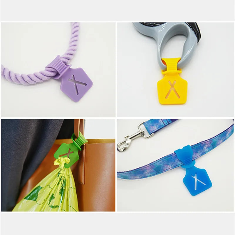 New Silicone Dog Poop Bag Dispenser Dog Poop Bag Holder  Pet Garbage Bag Clip Hands-free Clip Dog Cleaning Supplies