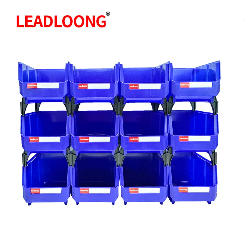 Plastic Stackable Storage Bins Screw Storage Boxes Stackable Bin Parts Storage Organizer Garage Storage Bins (9pcs)