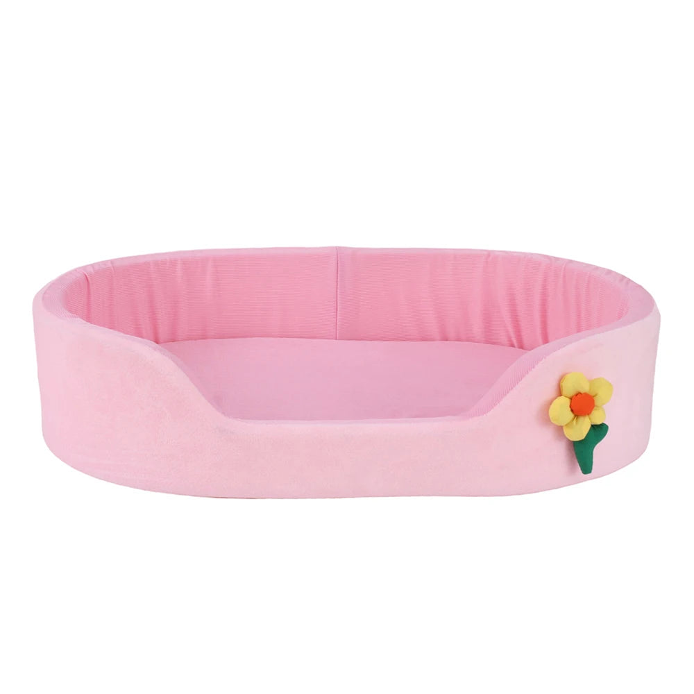 Winter Warm Detachable Small Dog Bed Elastic Round Medium Dog Basket Soft Dog Cushion House Cat Bed Kennel Accessories