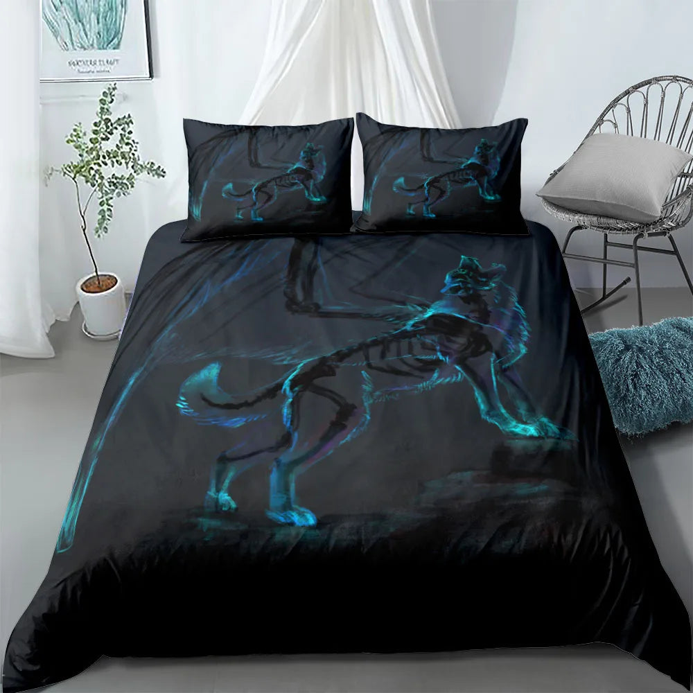 Vigvisir Viking Art Constellation Bedding Set EU Single Double King US Twin Full Queen King Ethnic Bed Linen Set