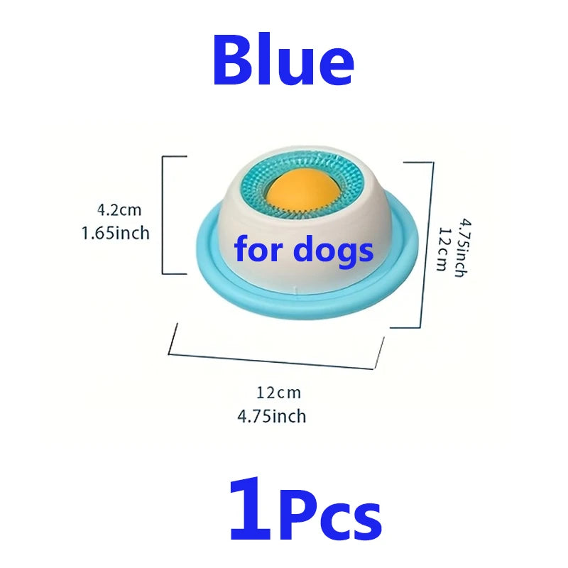 Pet Licking Mat Bowl Yogurt Licking Plate Slow Feeder for Dogs & Cats Pet Lick Mat Interactive Snack Bowl Promotes Dental Health