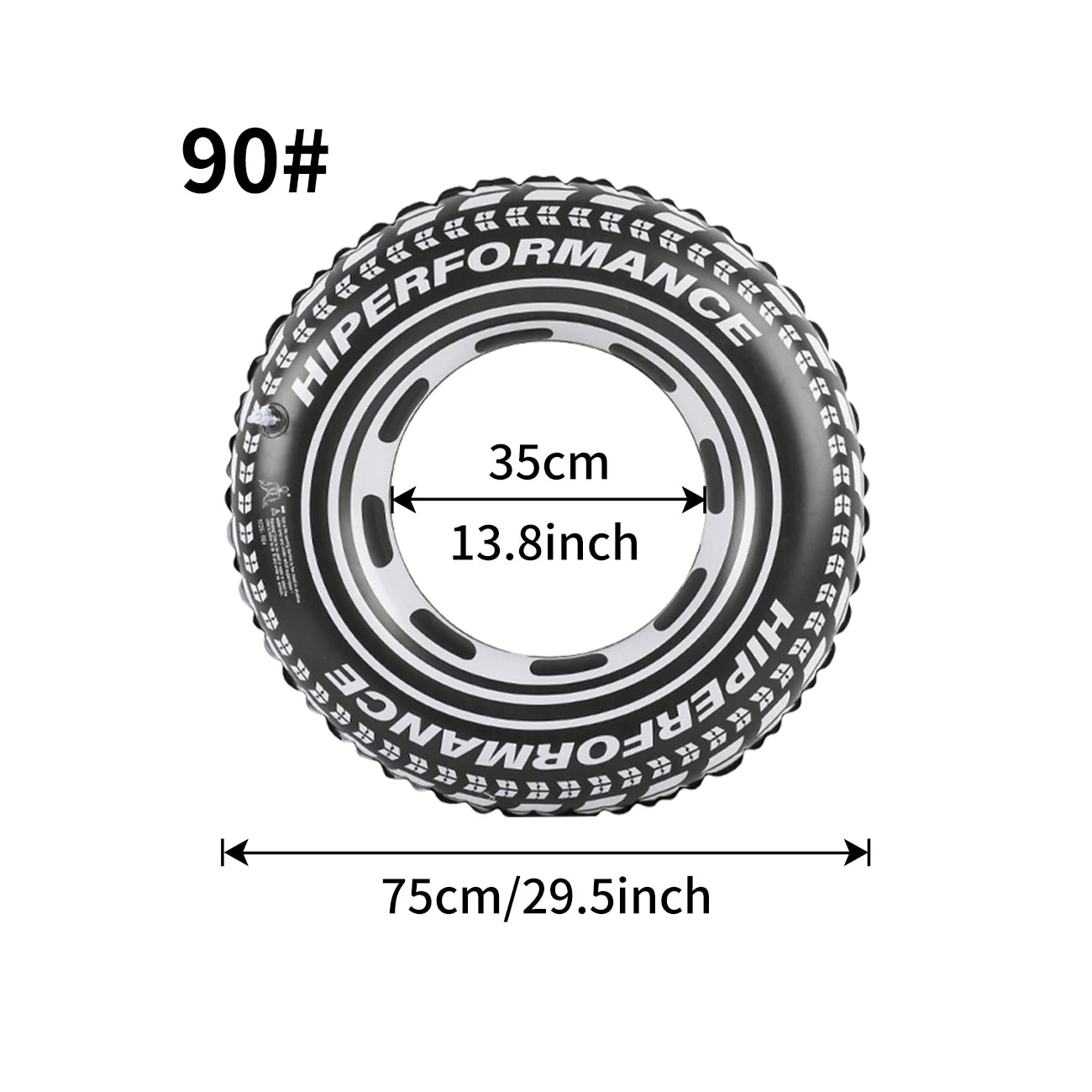 1PC Tire Shaped Thickened Pool Float, Simple Floating Ring For Adults In Summer, Suitable For Beach Parties