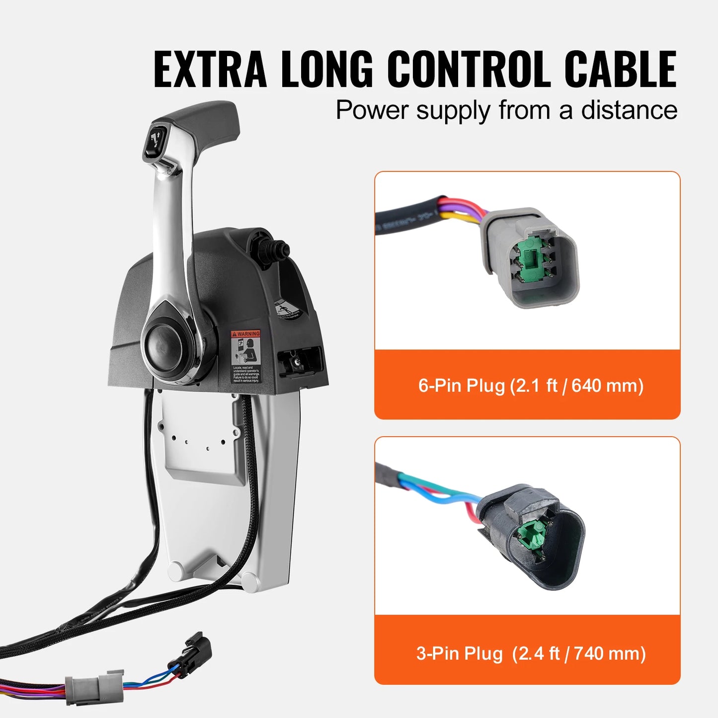 SucceBuy Boat Throttle Control 5006186 Top-Mounted Outboard Remote Control Box to Evinrude Johnson Marine Throttle Control Box