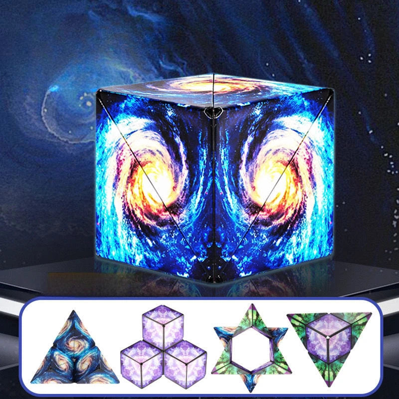 3D Dreamy Changeable Magnetic Magic Square Infinite Flippig Geometry Puzzle Game Antistress Fidget Toy Children Birthday Gift
