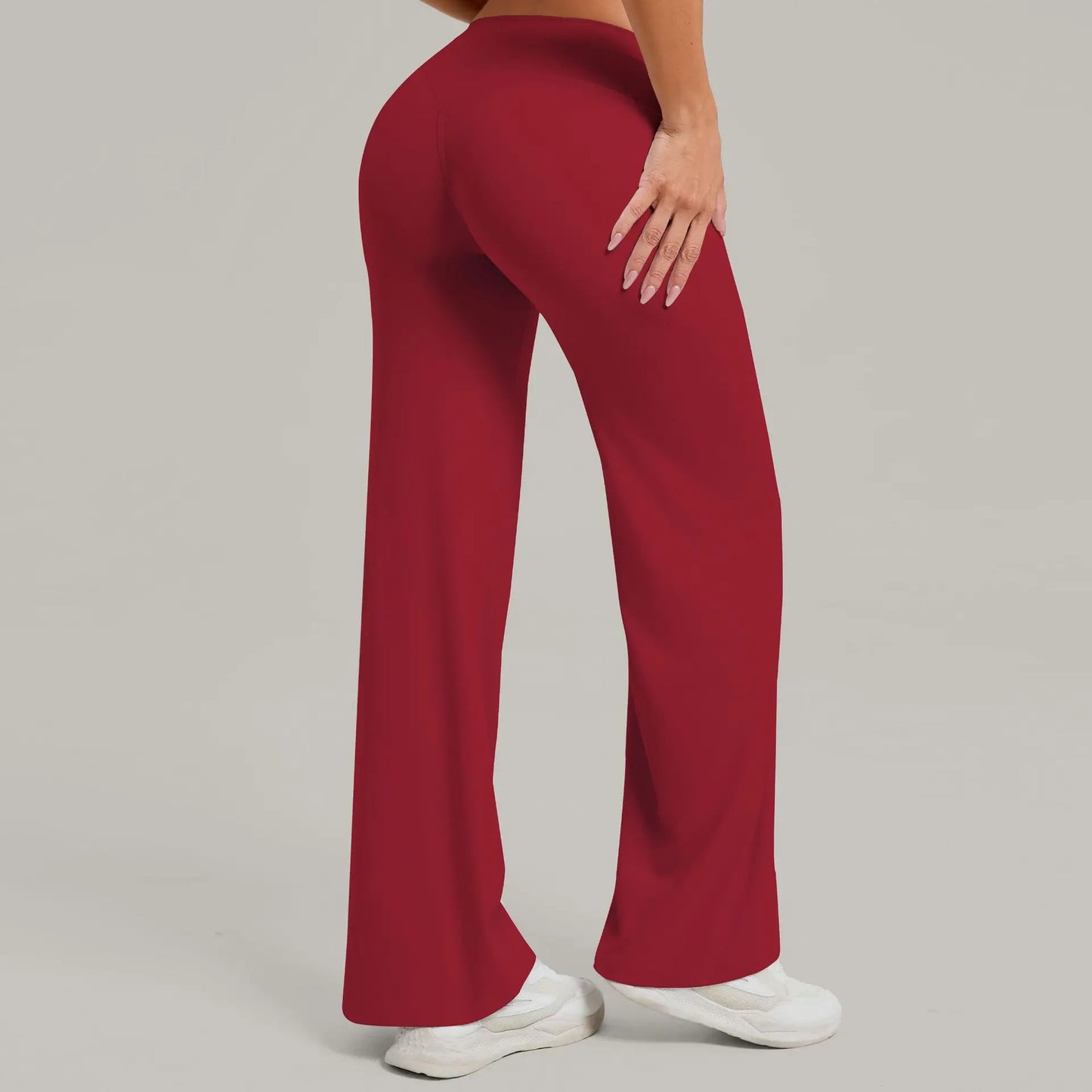 Women's Pilates Yoga Pants Sports Fitness Flared Peach Hip-lifting Leggings Outdoor Workout Training Running Casual Trousers