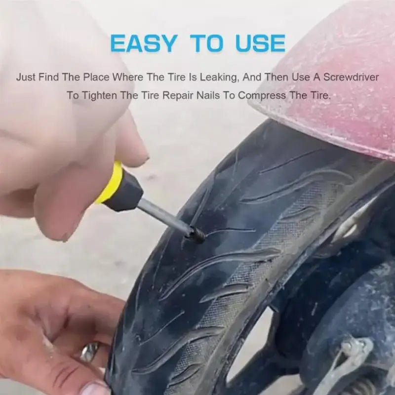22PCS Universal Car Motorcycle Truck Vacuum Tire Repair Tubeless Nail Rubber Nails Tubeless Rubber Nails Tire Puncture Repair