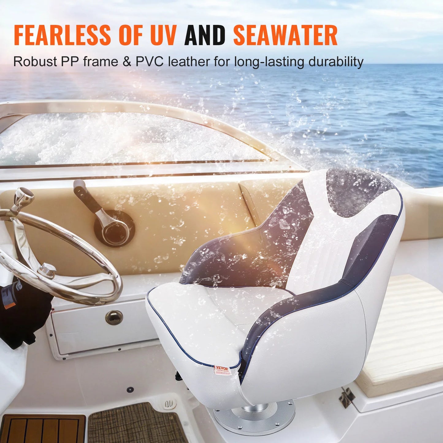 SucceBuyCaptain Bucket Seat Pontoon Boat Seat with Thickened Sponge Padding Boat Captain Chair for Fishing Boat Sightseeing Boat