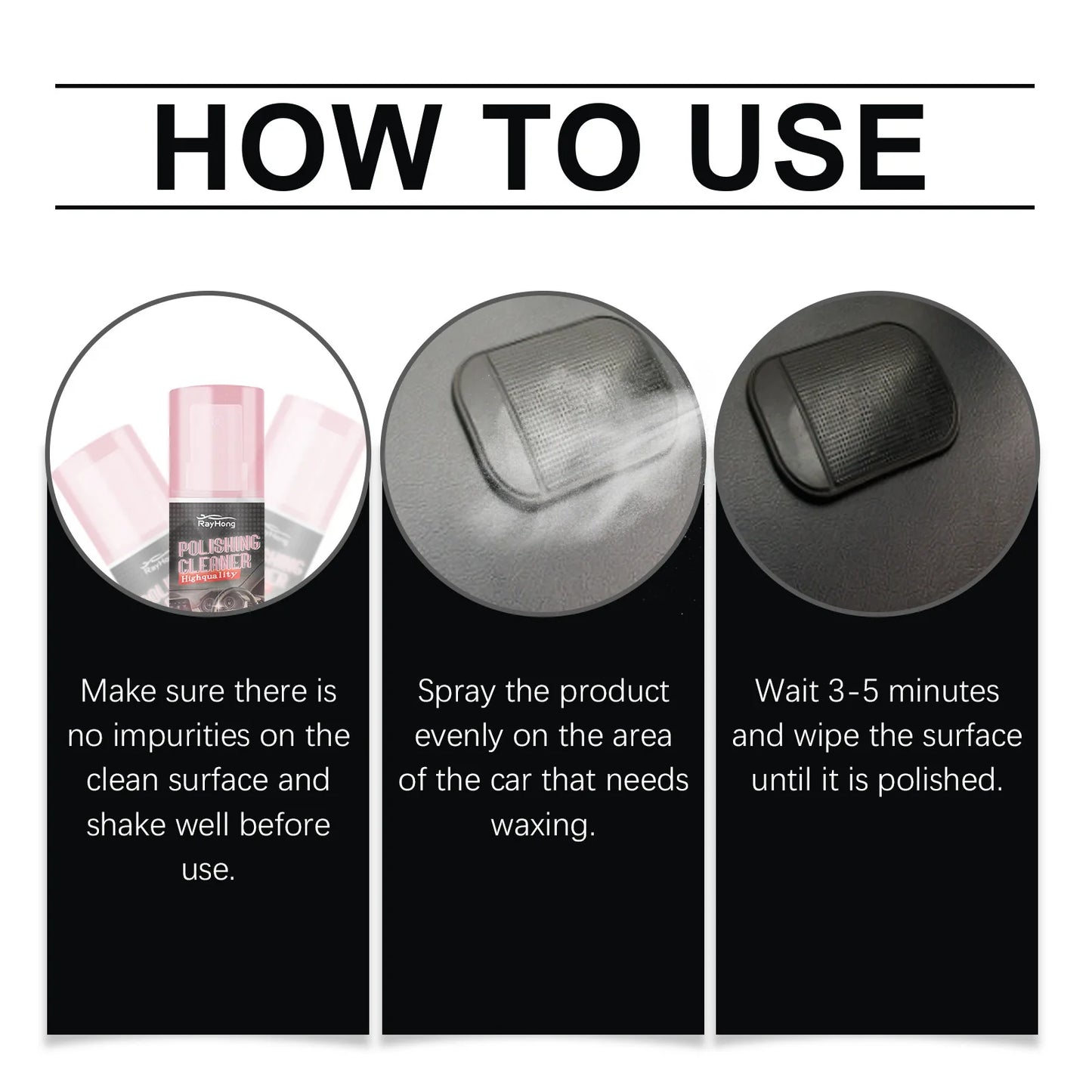 Car Interior Polishing Agent Versatile Interior Cleaning Stubborn Dirt Stain Grease Dust Polish Leather High Gloss Polish Agent