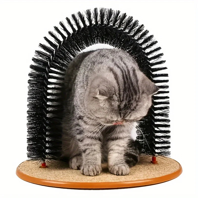 1pc Cat Arch Self Groomer – Massage & Tickle Brush Toy Cats Can't Resist, Pet Grooming Tool