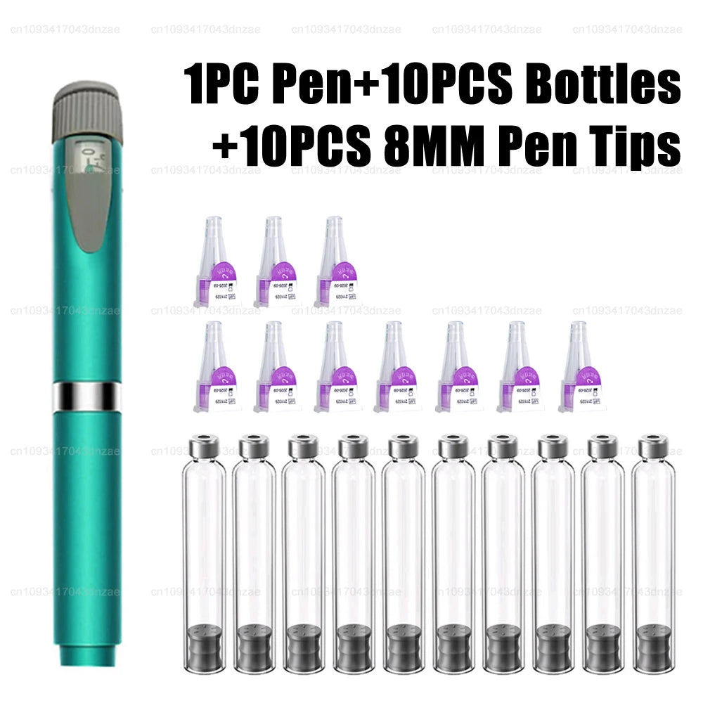 Multi-use Precise Dosing Reusable  Injection Pen 3ml Empty Cassette Bottle Cartridges 4-8mm Pen Tip Sterile Individual Packaging