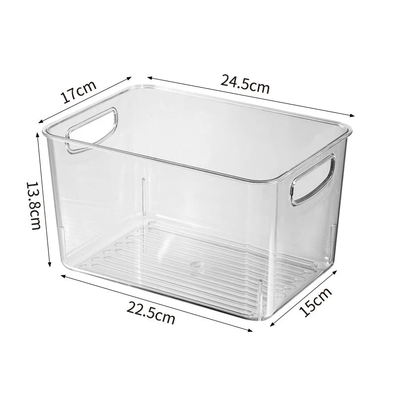 Transparent Refrigerator Storage Box Vegetable Fruit Organizer Fridge Clear Container for Kitchen Food Drinks Storage 2030