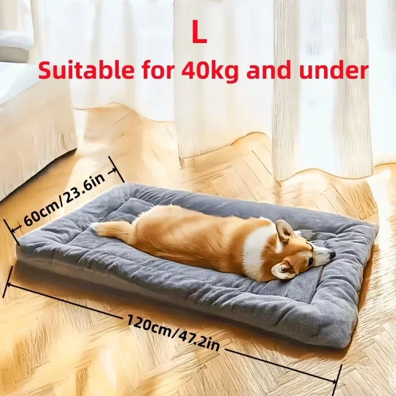 Large Size Dog Bed Mat Sleeping Pad for Winter Use Keep Warm Double-sided Use Golden Retriever Stress-relieving Sleeping Pad