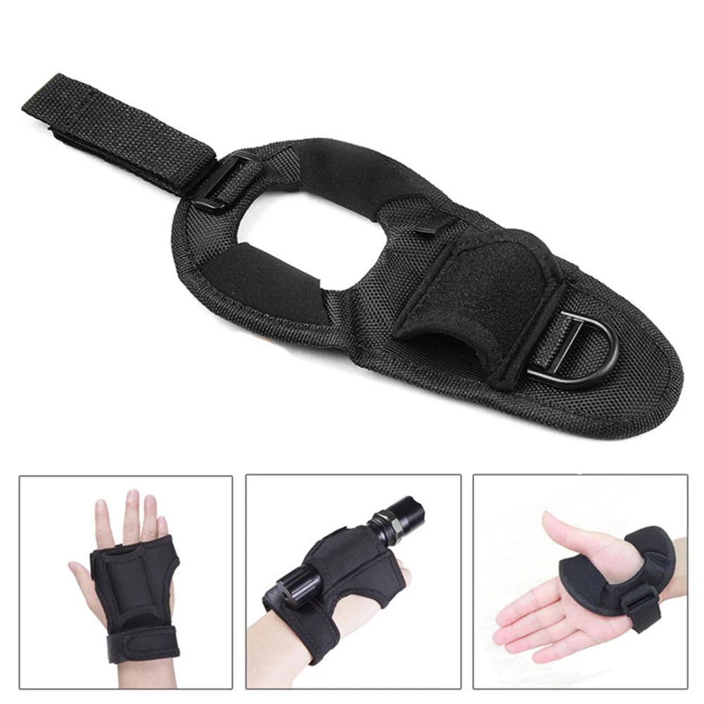 Scuba Dive Flashlight Holder Snorkeling Torch Wrist Strap Gloves for Hunting