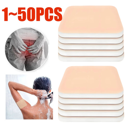 1-50PCS Silicone Adhesive Dressing Wound Healing Foam Absorbent Dressing Foam with No Border