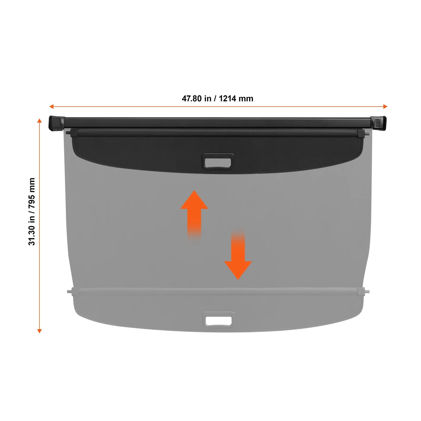 SucceBuy Retractable Cargo Cover Upgraded Waterproof Trunk Cover Security Shield Shade to Mazda CX-5 2017-2024 Rear Trunk Cover