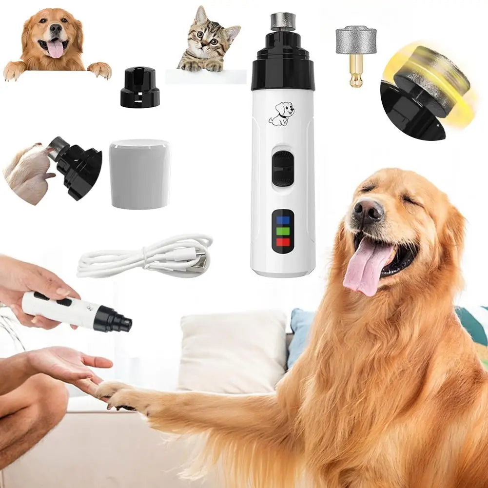 Electric Pet Nail Clippers USB Rechargeable Dog Nail Grinder Portable Small Dog Cat Nail Pet Grooming Tool For Cat Big And Small