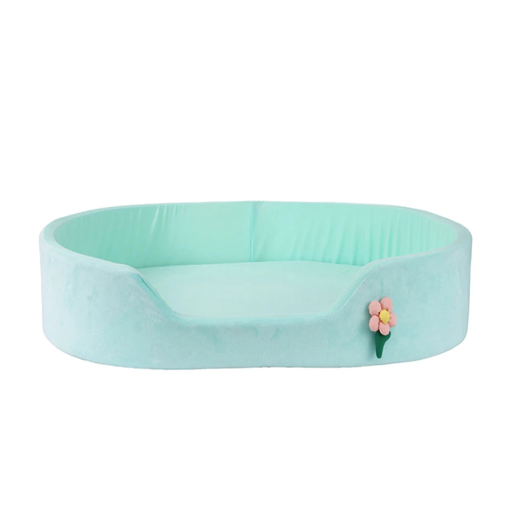 Winter Warm Detachable Small Dog Bed Elastic Round Medium Dog Basket Soft Dog Cushion House Cat Bed Kennel Accessories