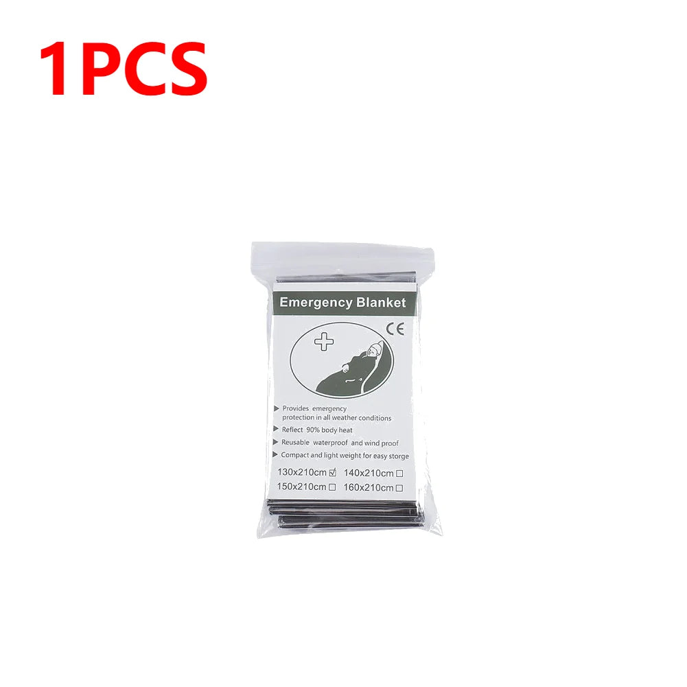 1-20pcs Emergency Mylar Thermal Blanket Foil Space Blanket Designed for NASA Body Warmer Outdoor First Aid Camping Hiking Travel