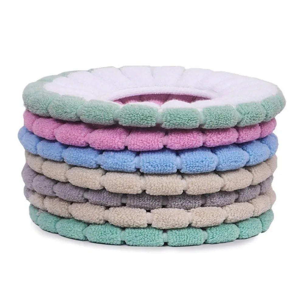 1 Toilet Seat Cover for the Bathroom, Washable, with Handle, Made of Thick and Soft Knitted Material