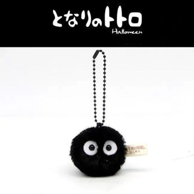 2/4/8PCS Black Elves Pet Toys Keychains Accessories Cute Plush Black Coal Ball Cartoon Bag Pendants