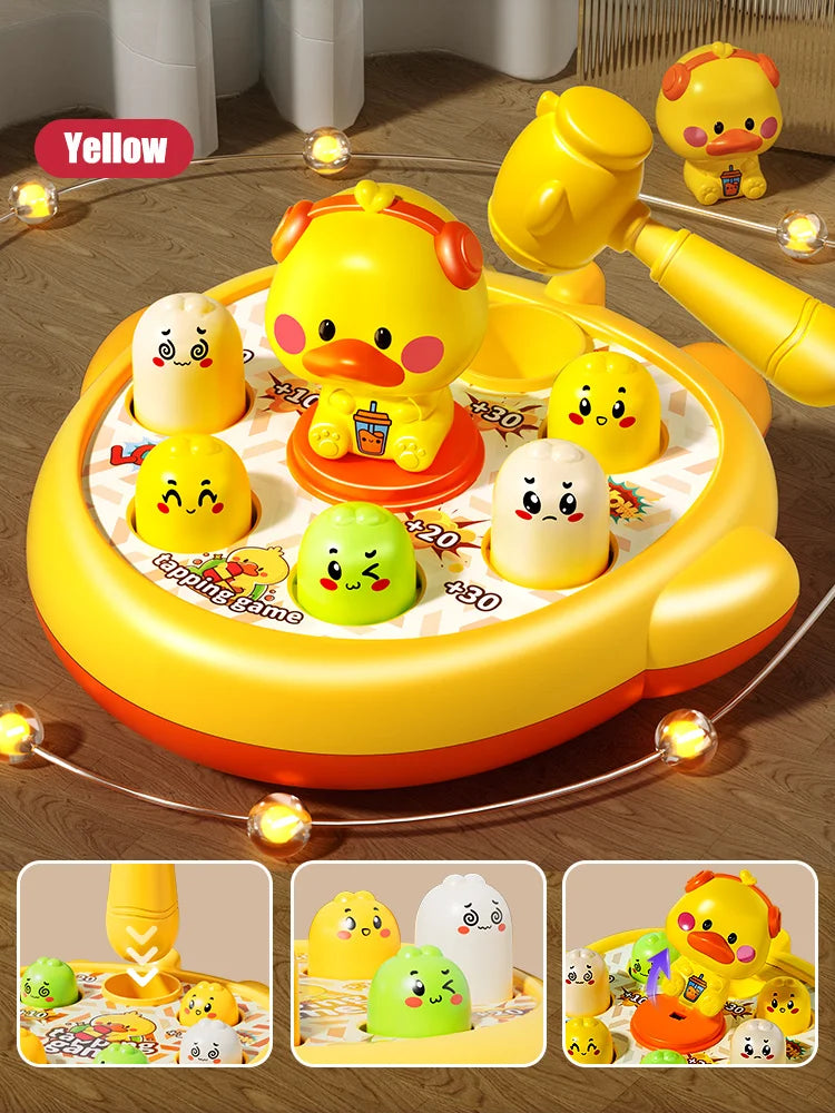 Children Mole Music Hammer Whack Toy Kids Cute Animal Percussion Sound Rattles Educational Sensory Toys for 3 Year Gifts
