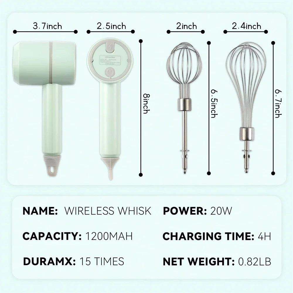 Electric Food Processors Set Portable Blender Mixer Kitchen Tools Hand Mixer Milk Frother Egg Beater Cake Baking Kneading Mixer