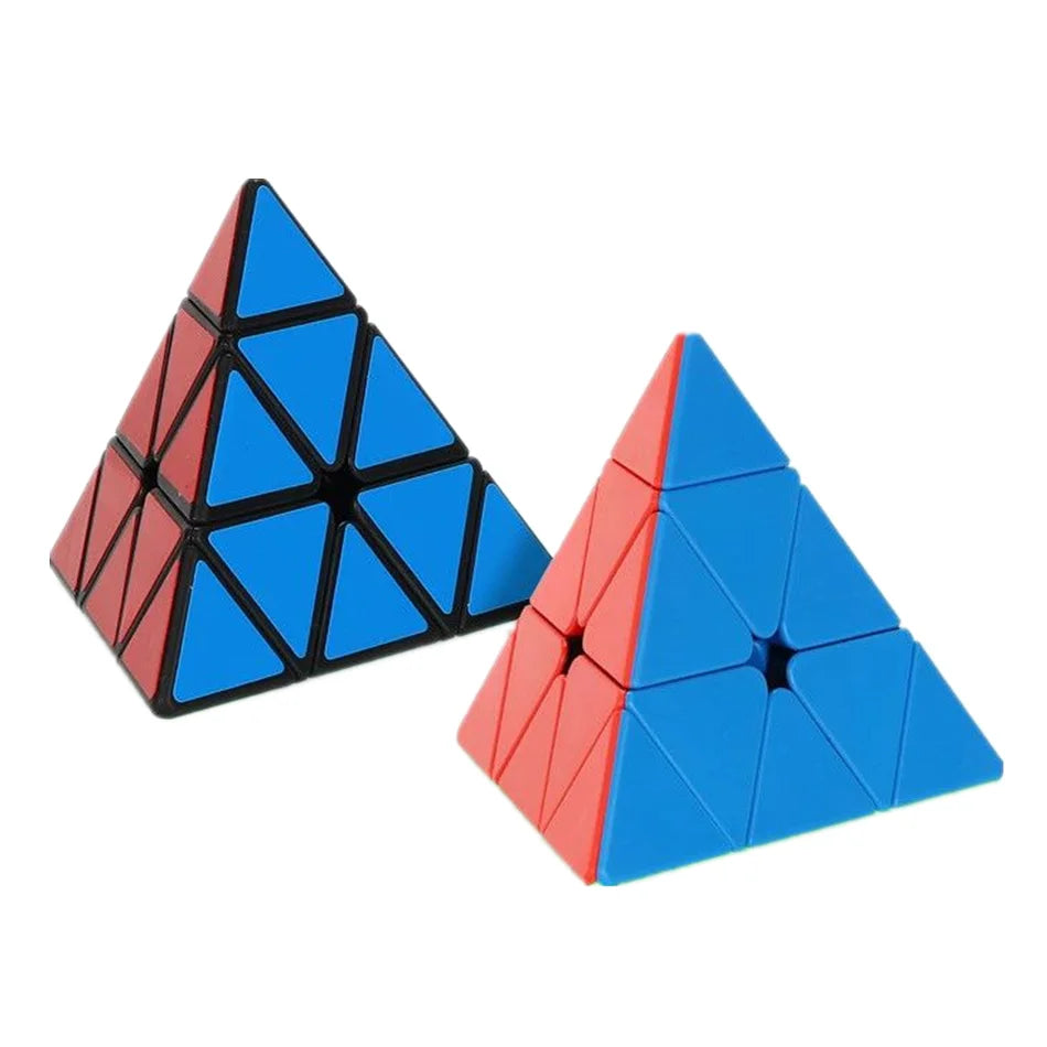 YongJun GuanLong 3x3 V2 Pyramid Magic Cube Triangle Shaped 4-Sided Educational  Speed Cube Children's Puzzle Cubo Magico Toys