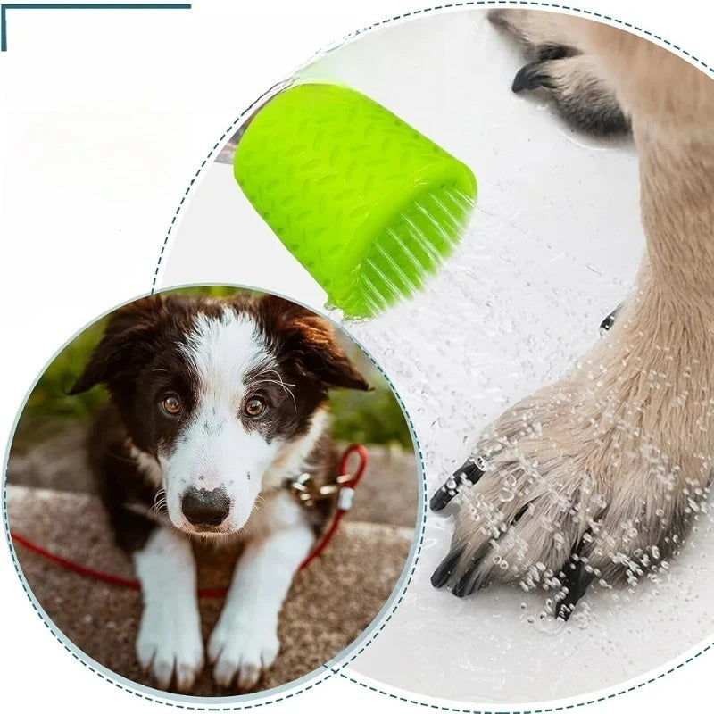 Portable Pet Shower Head - Adjustable Silicone Bath Sprayer for Dogs and Cats, Gentle Water Flow for Outdoor & Indoor Pet