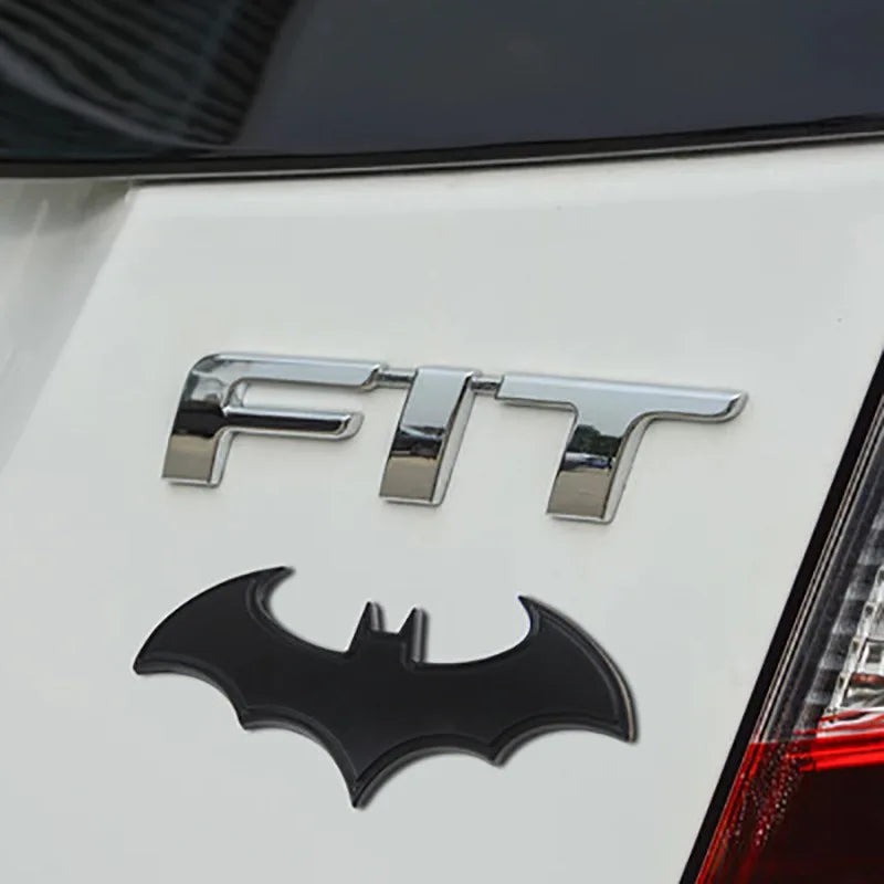 Motorcycle 3D Metal Bat Auto Halloween Decorations Sticker Metal Badge Emblem Tail Decal Motorcycle Car Accessories