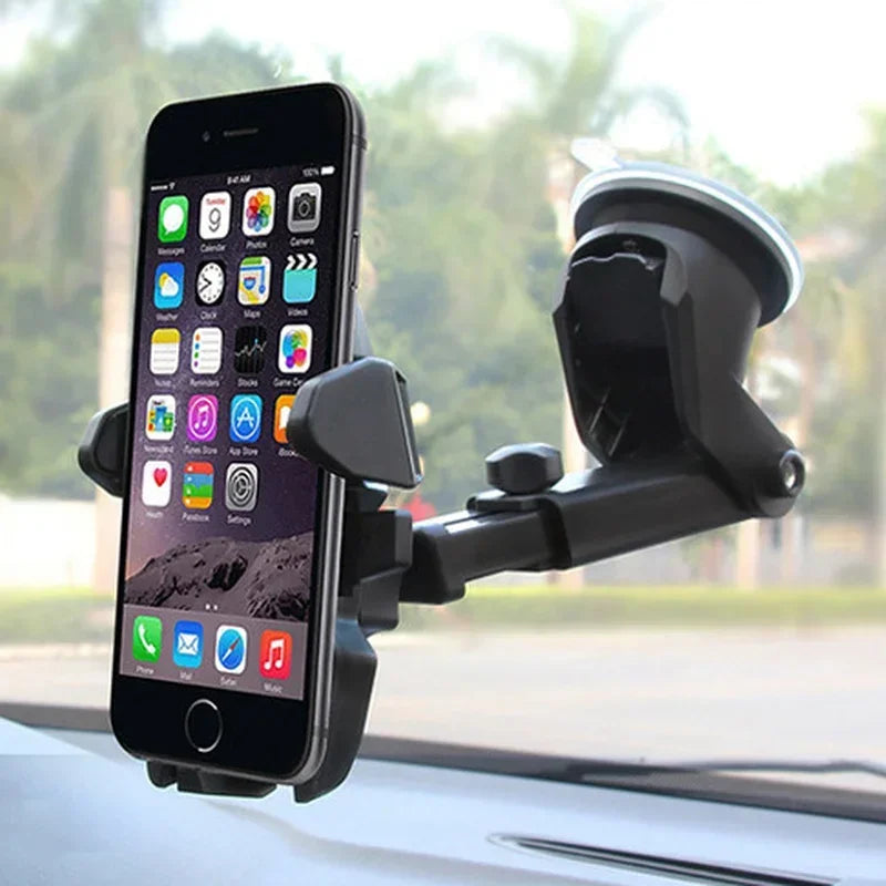 360° Universal Suction Cup Car Phone Holder Retractable Arm Phone Bracket Stand GPS Car Phone Holder Stand for IPhone Xiaomi