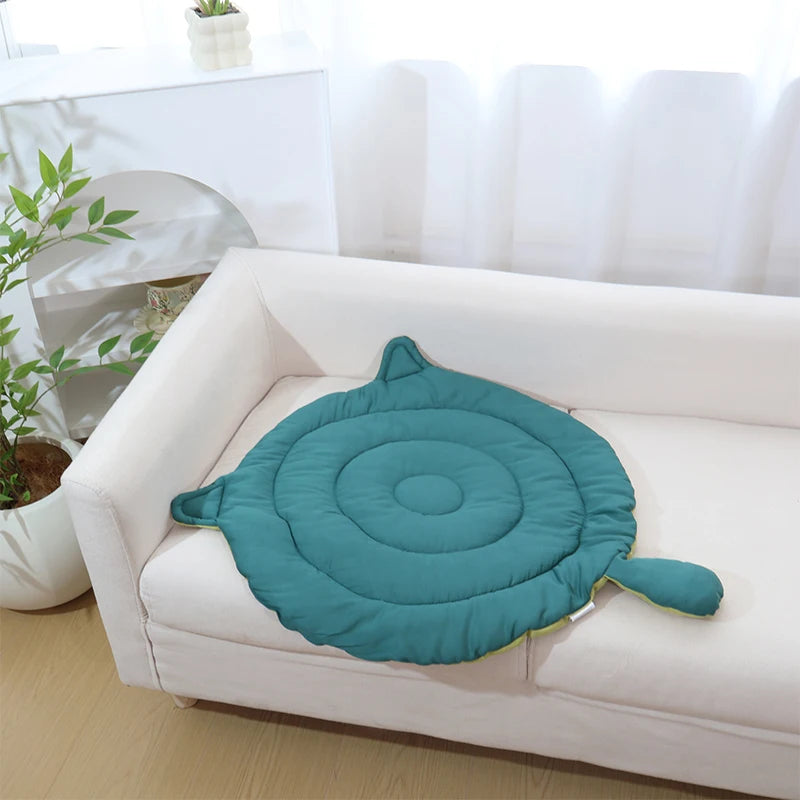 Dog Bed Mat for Sleeping, Big Face Cat Style Cat Bed Pad for All Seasons, Soft Breathable Washable Pet Cushion for Cats Dogs
