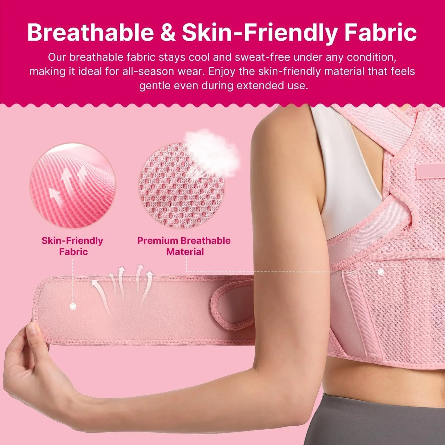 Back Brace Posture Supports for Women and Men, Shoulder Straightener, Adjustable Lightweight Upper Back Brace for Neck Shoulder
