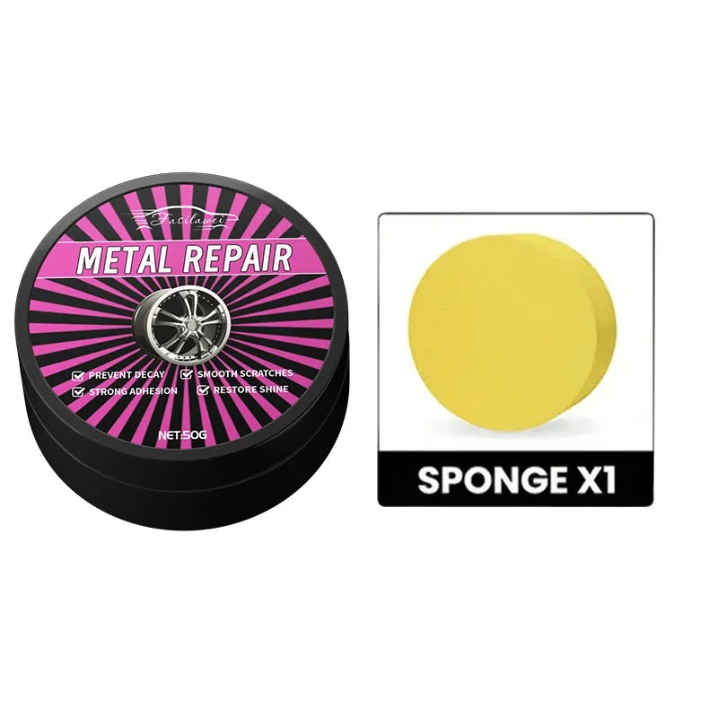 Chrome & Metal Polishing Paste - Car Plating Restoration Cream for Shiny Wheels, Bumpers & MoreChrome & Metal Polishing