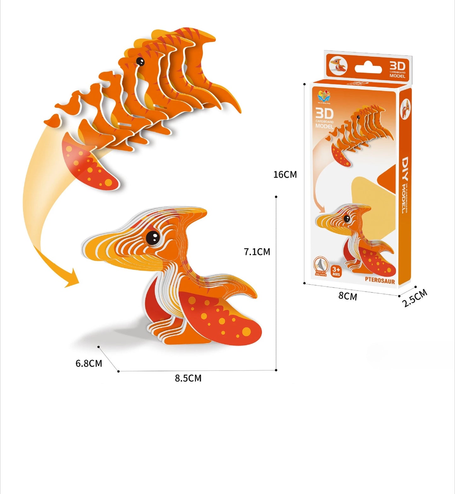 3D Animal Puzzle for Kids - DIY Dinosaur Ocean Safari Paper Crafts, Educational toy for Preschool Learning Activities