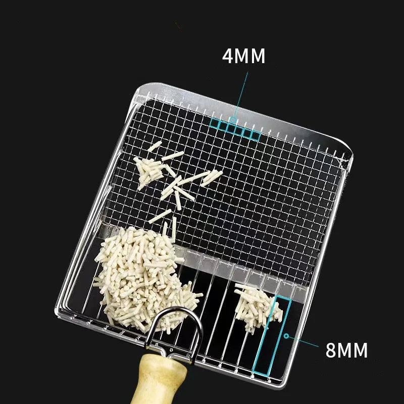 Cat Litter Shovel Stainless Steel Wooden Handle Easy To Rust Washable Kitten Litter Scoop Cats Toilet Cleaning Shovel Tool