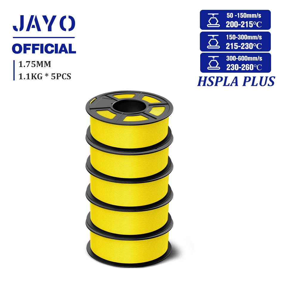 JAYOPLA Plus  Filament 600mm/s 1.75mm High Speed  PLA+ 3D Printer Filament High Flow 3D Printing Mateials Fit Most 3D Printers