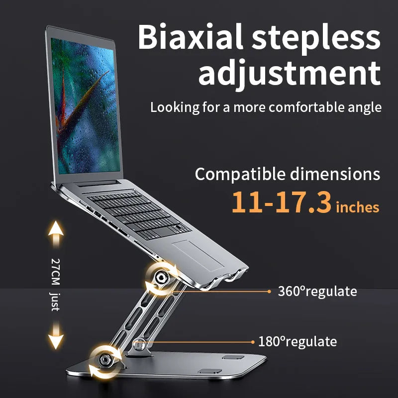 Phone Tablet Stand Adjustable Aluminum Alloy Laptop Tablet up to 17" Laptop Portable Folding Stand Cooling Stand Support