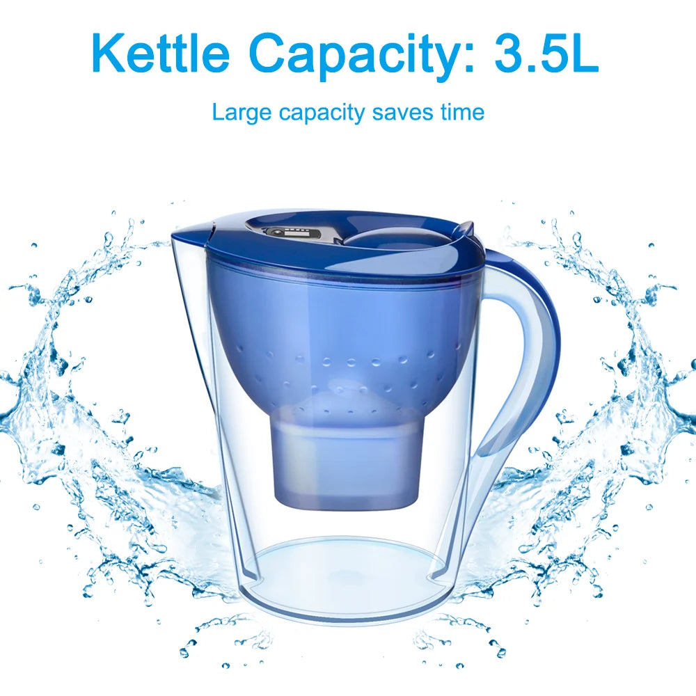 3.5L Water Filter Jug Bench Top Purifier Jug+1/5/7x MAXTRA Filter Refill Cartridge