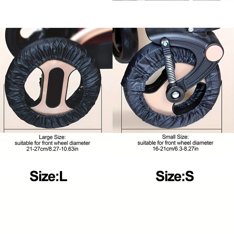 4Pcs/set Baby Stroller Wheel Cover Dustproof Wheelchair Tire Protector Infant Pushchair Pram Wheel Anti-Dirty Case Acce\']0