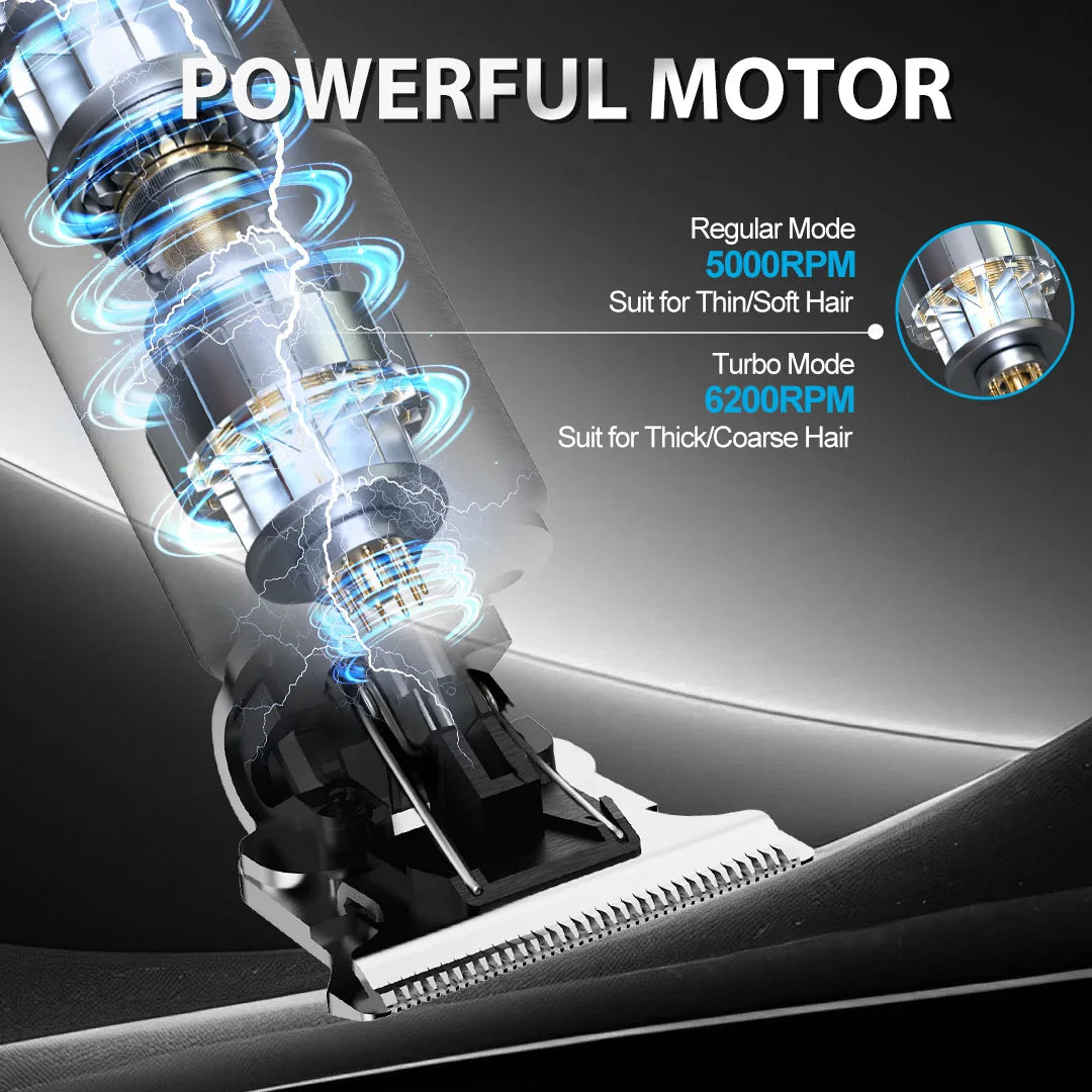 SEJOY USB Rechargeable Hair Clipper Cordless, Metal Body Dragon Design Hair Trimmer for Men,Professional Haircut Kit Hairstyling