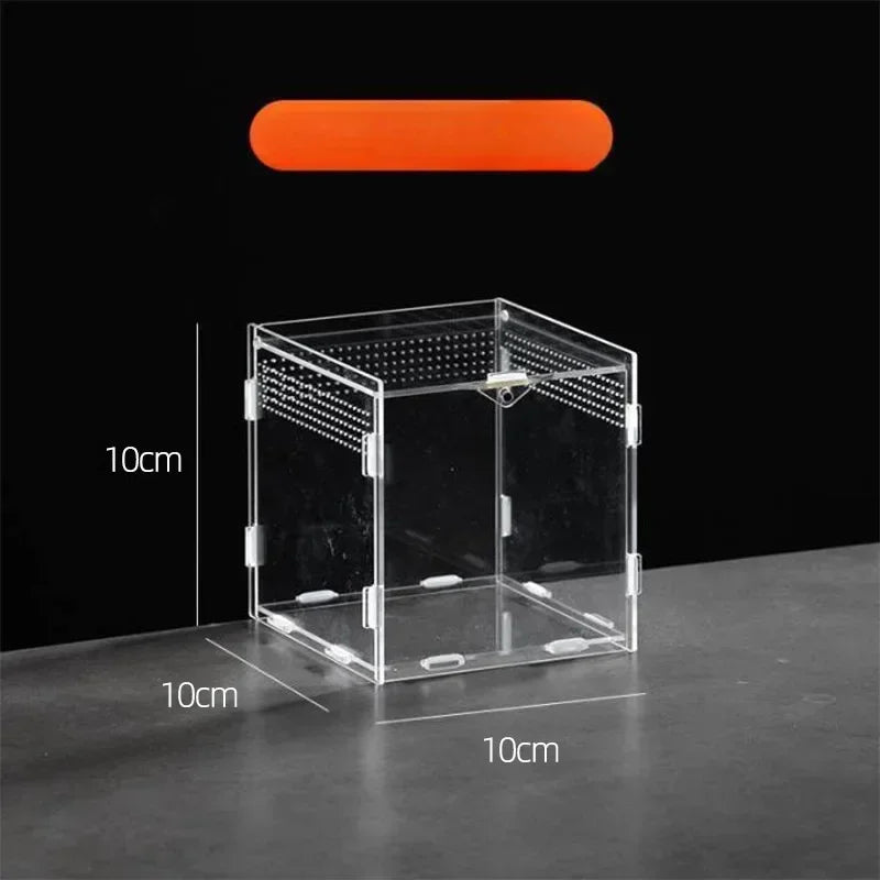 Reptile Habitat Terrarium Breeding Box Acrylic Case Nano Arboreal Tarantula Enclosure Spider Scorpion Bearded Dragon Habitat