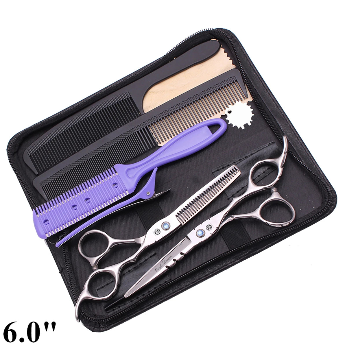 Professional Hair Scissors 5.5" 6" Purple Dragon Stainless Scissors for Hairdresser Salon Thinning Shears Hair Scissors Z1010
