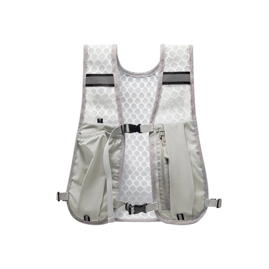 For Biking Running Storage Vest Lightweight Running Vest Reflective Hydration Water Chest Pack With Phone Storage Pocket
