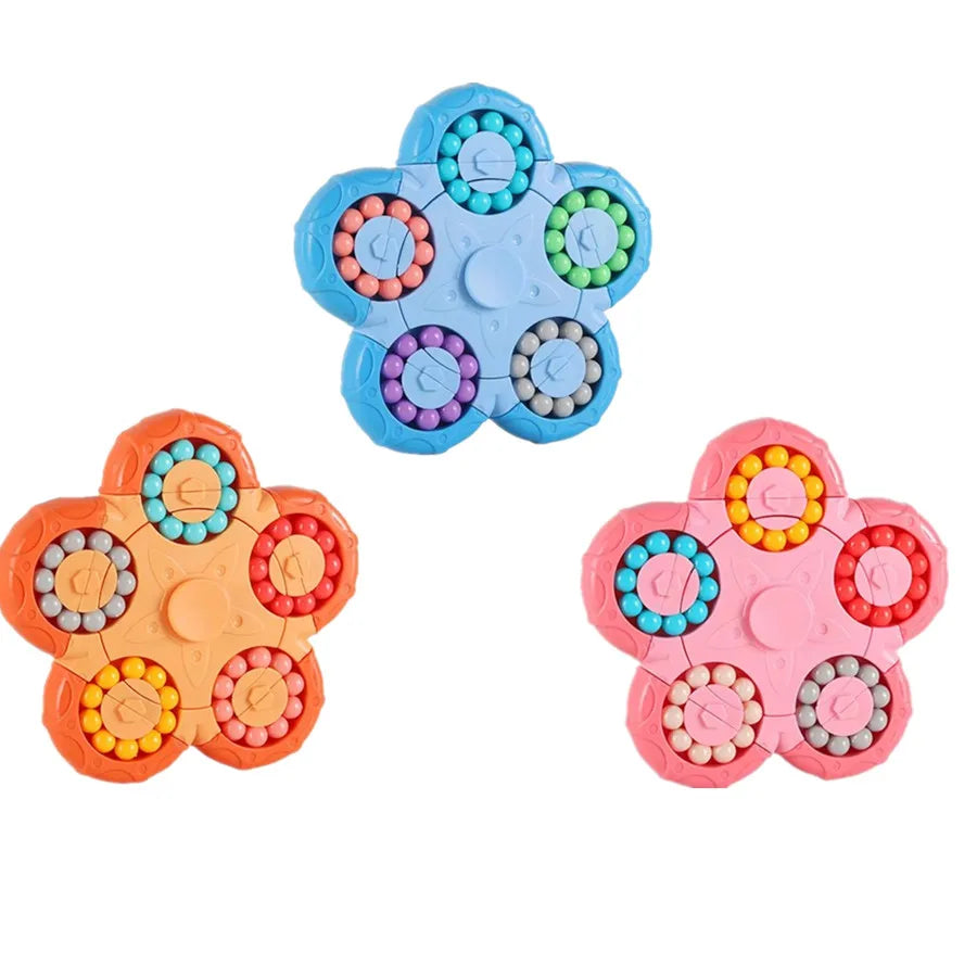 Magic Bean Cube Finger Gyro Rotating Antistress Relieve Anxiety Develop Intelligence Decompression Fidget Toy Adults Kids Gift