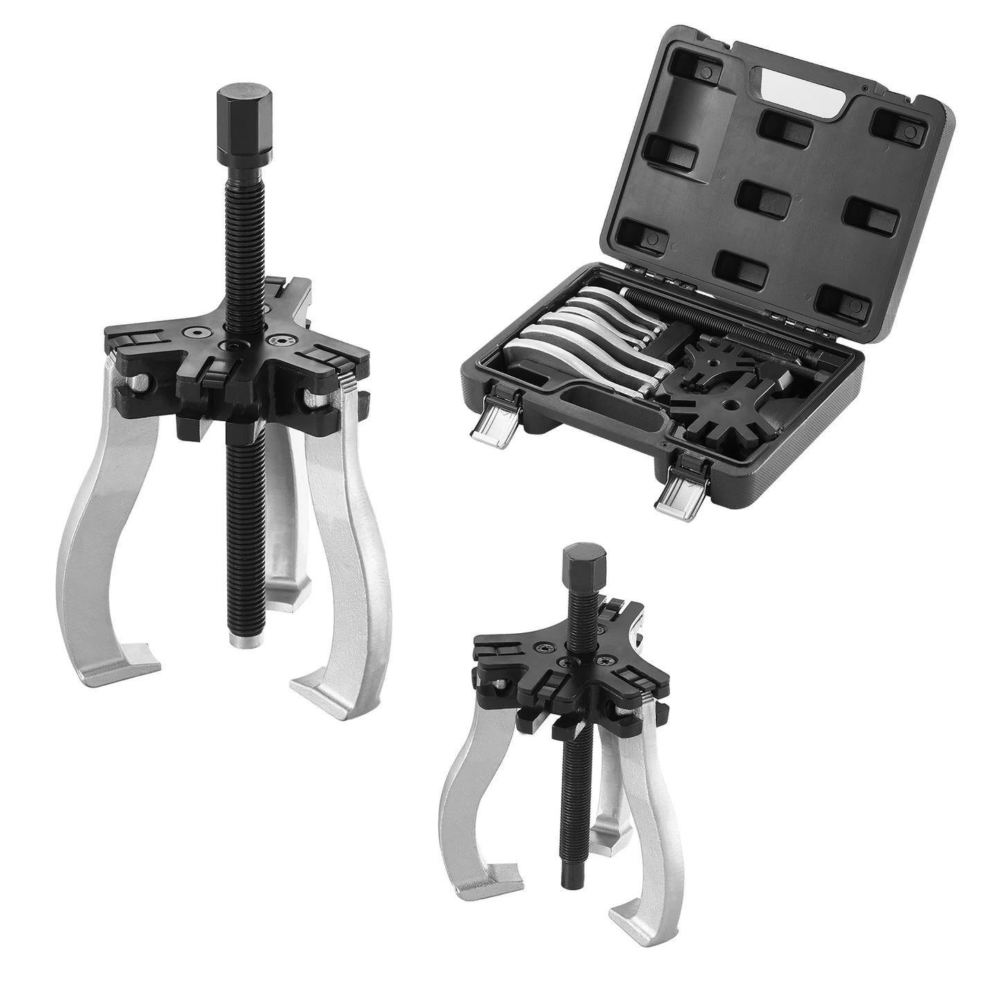 SucceBuy Gear Puller Set 3" and 7" Puller Kit 3 Jaw Gear  2 or 3 Reversible Jaws Wheel Puller 2-Piece