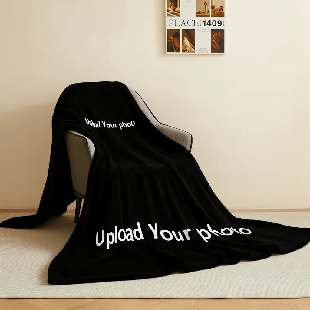 DIY Custom Picture Throw Blanket Vivid Print Soft Cozy Blanket for Bedroom Sofa & Gift