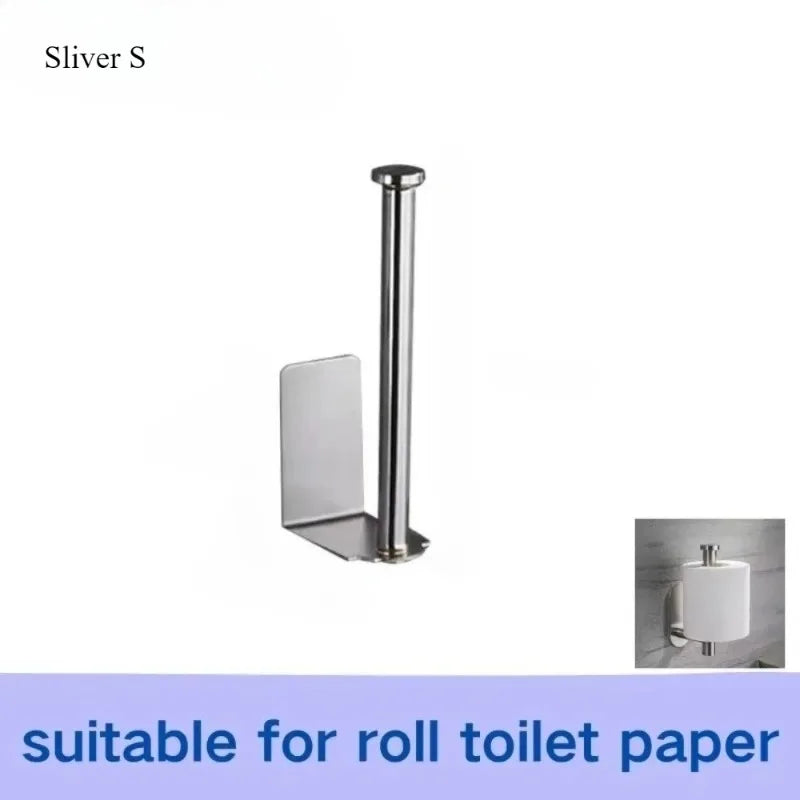 2026 Paper Towel Holder Under Cabinet Wall Mount Punch-free Stainless Steel Kitchen Organizer Silver Black Storage Holder
