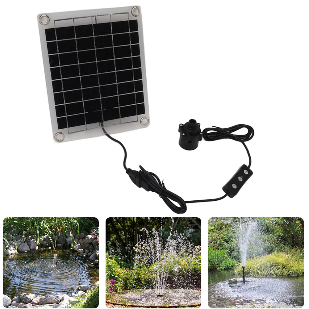 12V 10W Solar Water Pump Watering System Mini Fountain Panel Pump with Adjustment Switch Solar Panel Fountain Kits for Fish Tank